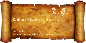 Kakas Gabriella névjegykártya