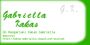 gabriella kakas business card